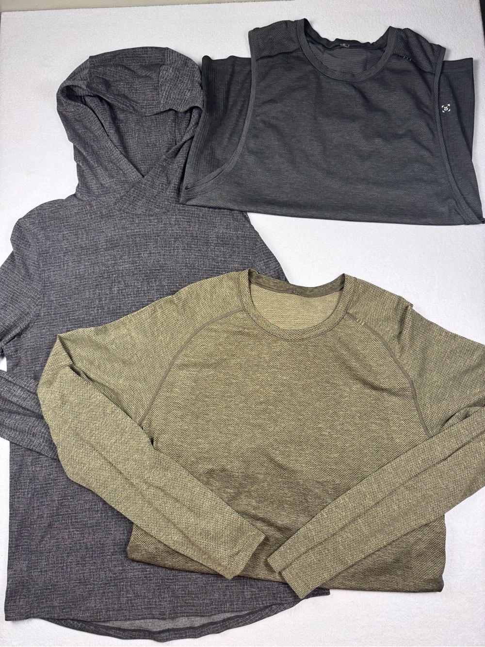 lululemon athletica Men's Olive Green & Charcoal Performance Tops Pack